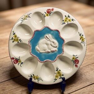 Vintage Ceramic Easter Egg Plate